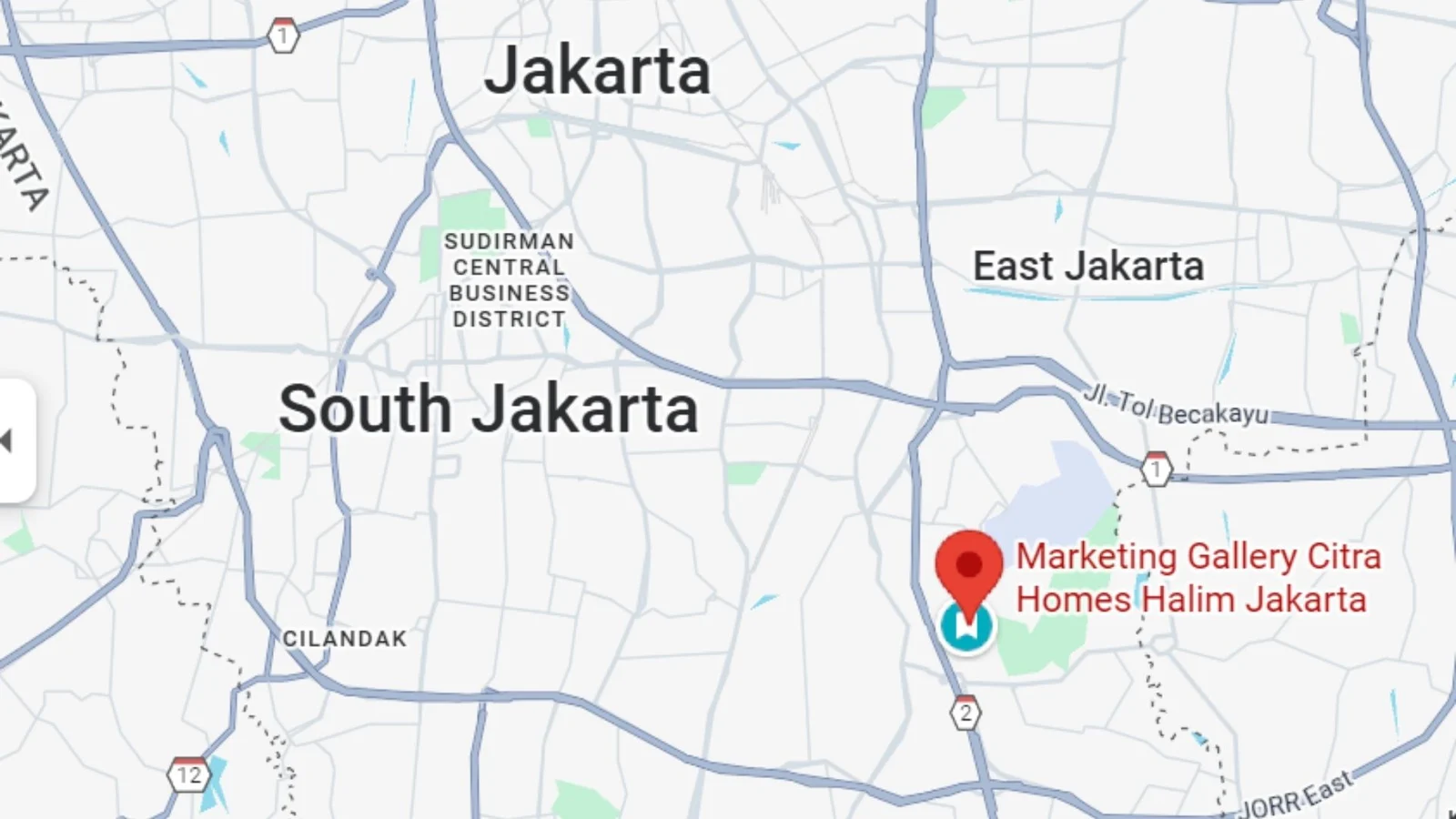 Peta Lokasi Cluster Villandry — Citra Homes Halim